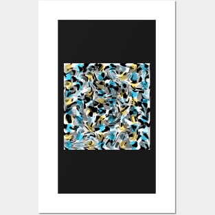 Lovely abstraction in blue and grey Posters and Art